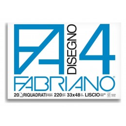 Album da Disegno Fabriano F4 Blocchi Fabriano 24x33cm LISCIO 220 gr. 20 fg.